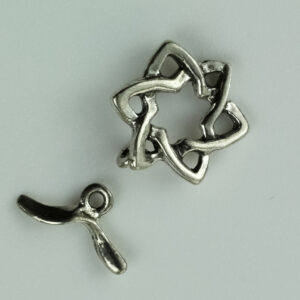 Sterling Silver Woven Star Toggle Clasp 12mm