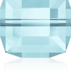 Swarovski 5601 Cube Crystal Bead 6mm Aquamarine