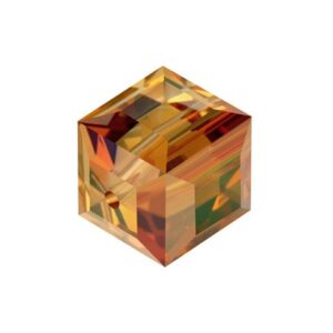 Swarovski 5601 Cube Crystal Bead 6mm Crystal Copper B