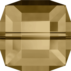 Swarovski 5601 Cube Crystal Bead 6mm Light Colorado Topaz