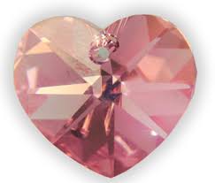 Swarovski 6202 Heart Crystal Pendant 14.4 x14.0mm Light Rose