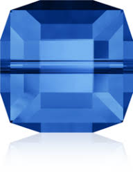 Swarovski 5601 Cube Crystal Bead 6mm Sapphire