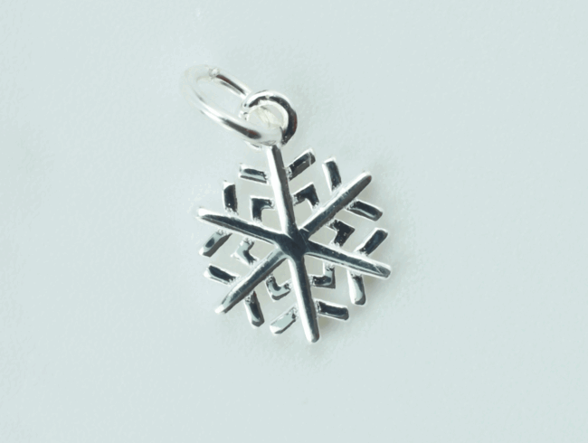 Sterling Silver Dendrite Snowflake Charm