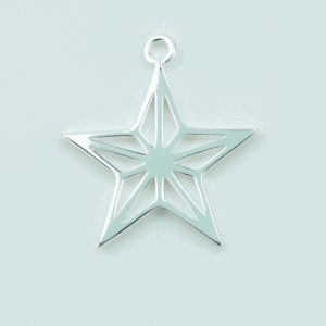 Sterling Silver Filigree Star Charm 20mm