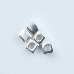 Sterling Silver Cube Bead 4mm Pack of 5 (Limited Run)