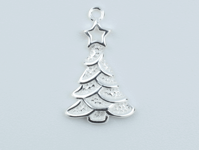 Sterling Silver Christmas Tree Charm