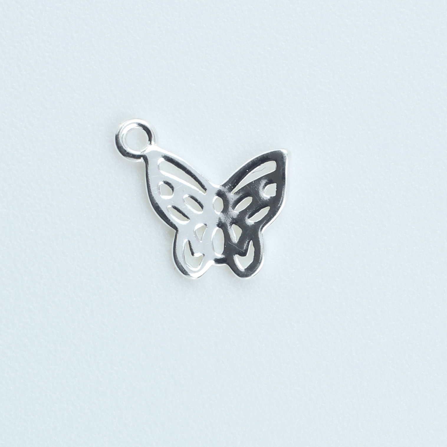 Butterfly Filigree Big Charm  - Silver Tone Trollbeads Silver Charm | Big Butterfly | TrollbeadsAkron.com main image 4