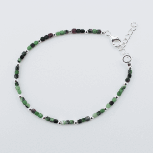 Sterling Silver and Morganite Gemstone Bracelet