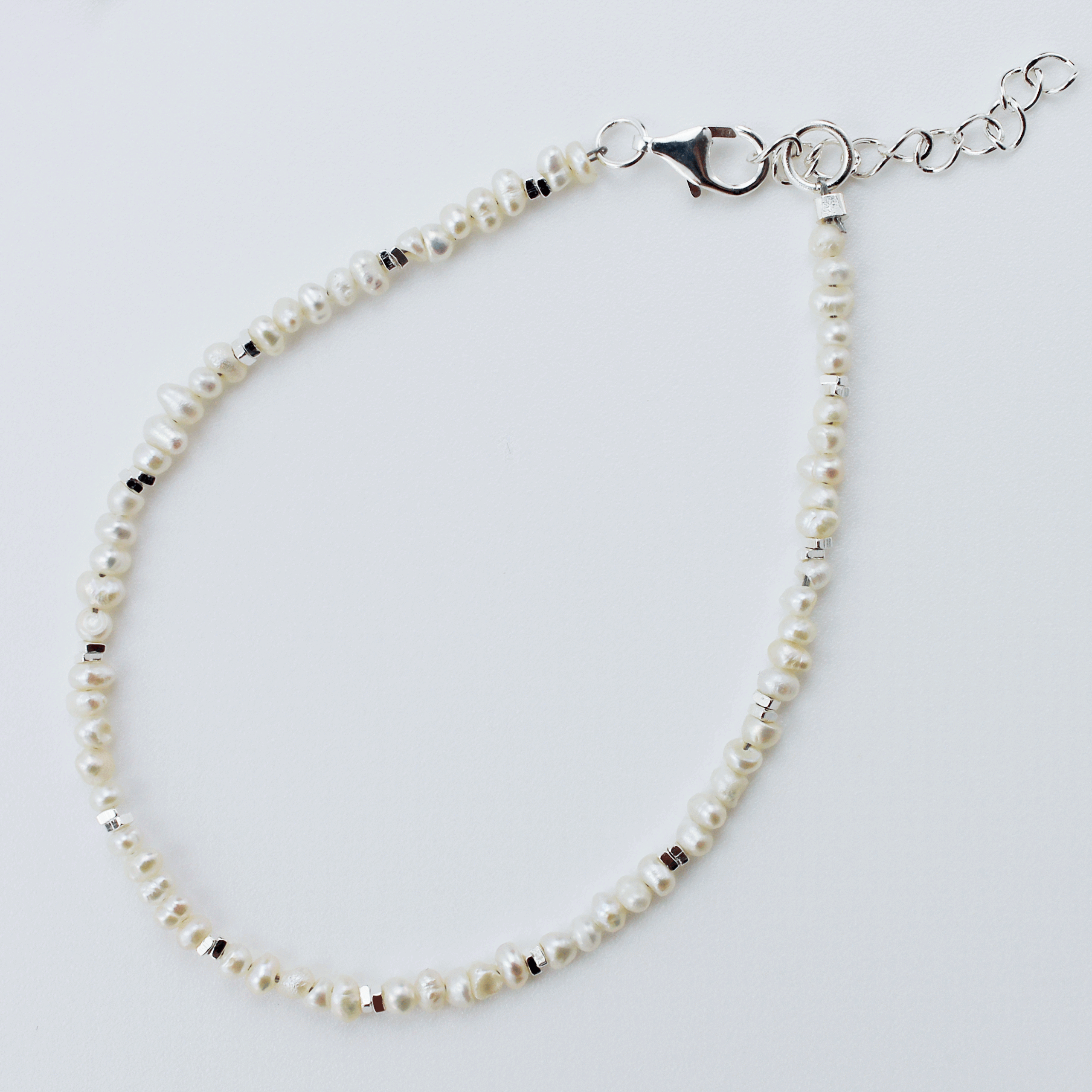 Sterling Silver and Pearl Bracelet